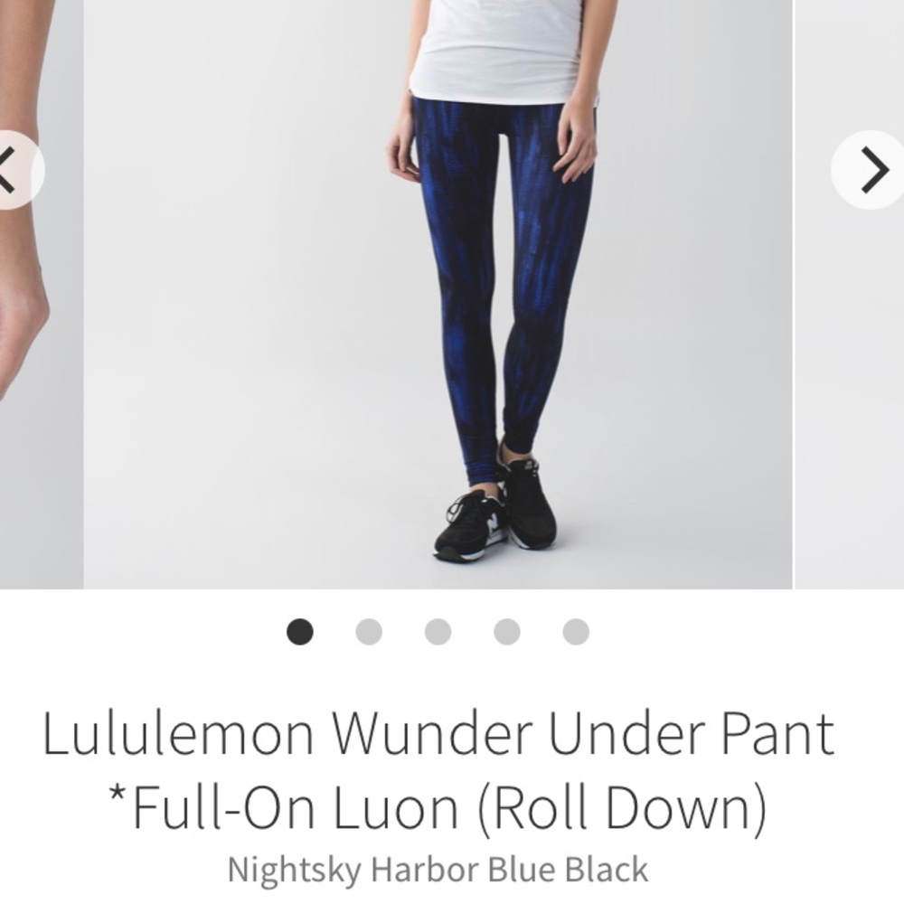 Lululemon Wunder Under Pant Full-On Luon Roll Down